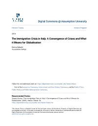 The Immigration Crisis in Italy: a Convergence of Crises and What It Means for Globalization