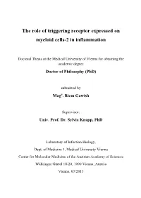 The Role of Triggering Receptor Expressed on Myeloid Cells-2 in Inflammation