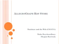 Allegrograph Rdf Store