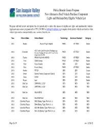 And Medium-Duty Eligible Vehicle List