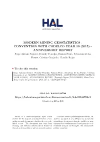 Modern Mining Geostatistics