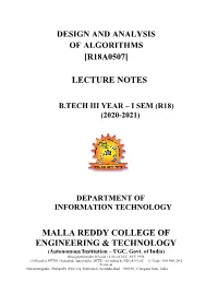 (R18A0507) Design and Analysis of Algorithms.Pdf