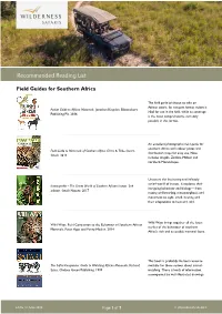 Recommended Reading List