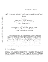 Soft Gravitons and the Flat Space Limit of Anti-Desitter Space