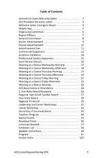 Table of Contents