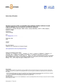 University of Dundee Genome Sequence of the Necrotrophic Plant