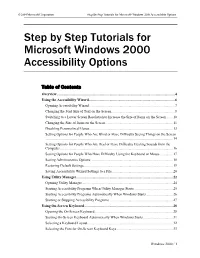 Windows 2000 Accessibility Options
