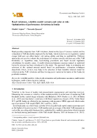 Basel Violations, Volatility Model Variants and Value at Risk: Optimization of Performance Deviations in Banks