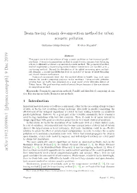 Beam-Tracing Domain Decomposition Method for Urban Acoustic Pollution