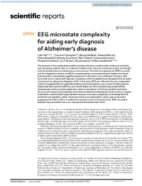 EEG Microstate Complexity for Aiding Early Diagnosis of Alzheimer's