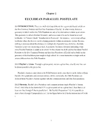 Euclidean Parallel Postulate