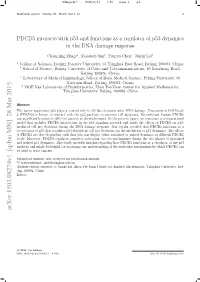 PDCD5 Interacts with P53 and Functions As a Regulator of P53 Dynamics in the DNA Damage Response