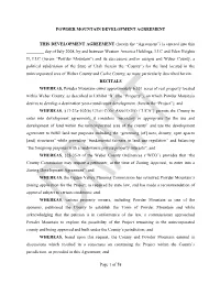 Powder Mountain Development Agreement