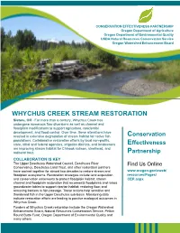 Whychus Creek CEP FS 2020