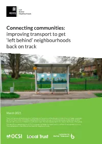 Connecting Communities: Improving Transport to Get ‘Left Behind’ Neighbourhoods Back on Track