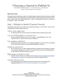 Handout-Choosing a Journal to Publish In.Pdf