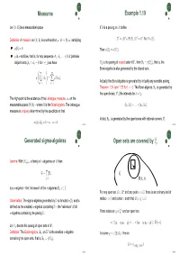 Measures Generated Sigma-Algebras Example 1.19 Open Sets Are