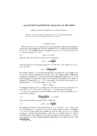 A Quantitative Isoperimetric Inequality on the Sphere