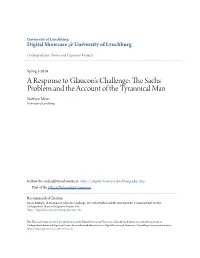 A Response to Glaucon's Challenge: the Sachs Problem and The