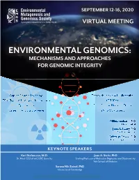 Environmental Genomics: Mechanisms and Approaches for Genomic Integrity