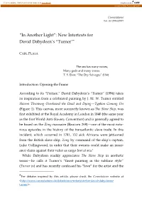 “In Another Light”: New Intertexts for David Dabydeen's “Turner”*