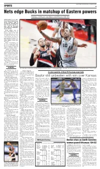 Nets Edge Bucks in Matchup of Eastern Powers