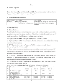 1 Bihar 1. District- Begusarai Major Observations of Regional