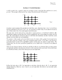 Crystal Structure