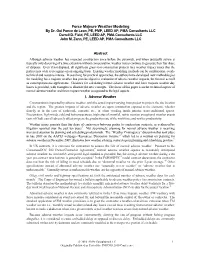 Force Majeure Weather Modeling by Dr