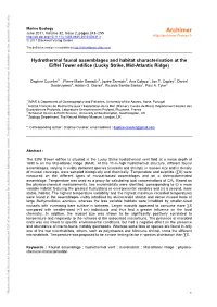 Hydrothermal Faunal Assemblages and Habitat Characterisation at The