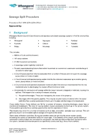 Sewage Spill Procedure
