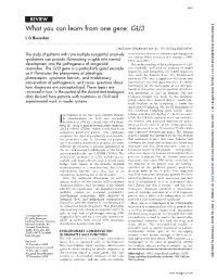 What You Can Learn from One Gene: GLI3 L G Biesecker