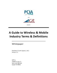 A Guide to Wireless & Mobile Industry Terms & Definitions