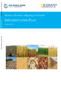 Biomass Resource Mapping in Vietnam IMPLEMENTATION PLAN