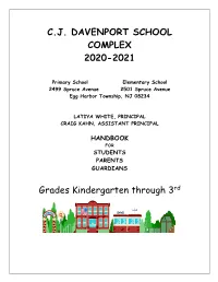 C.J. DAVENPORT SCHOOL COMPLEX 2020-2021 Grades