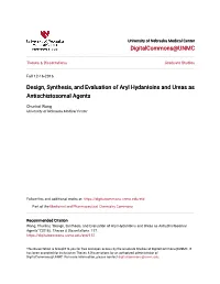 Design, Synthesis, and Evaluation of Aryl Hydantoins and Ureas As Antischistosomal Agents