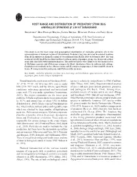 Host Range and Distribution of Predatory Stink Bug Andrallus Spinidens (F.) in Uttarakhand