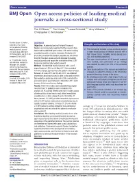 Open Access Policies of Leading Medical Journals: a Cross-Sectional Study