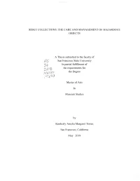 THE CARE and MANAGEMENT of HAZARDOUS OBJECTS Thesis