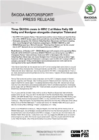 171024-Three-ŠKODA-Crews-In-WRC-2-At-Wales