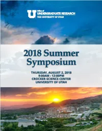 2018 Summer Symposium Program