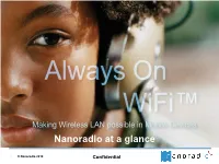 Nanoradio at a Glance