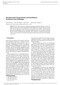 Next-Generation Programming Learning Platform: Architecture and Challenges