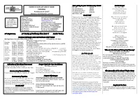 20Th Sunday of Ordinary Time 2019 Newsletter