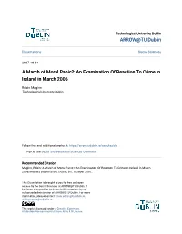A March of Moral Panic?: an Examination of Reaction to Crime in Ireland in March 2006