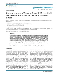Journal of Genomics Genome Sequence of Kordia Sp. Strain