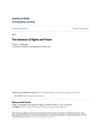 The Inversion of Rights and Power
