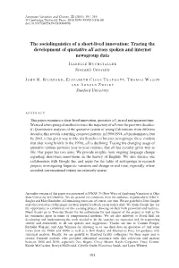 The Sociolinguistics of a Short-Lived Innovation: Tracing the Development of Quotative All Across Spoken and Internet Newsgroup Data
