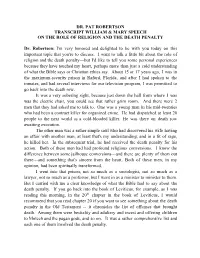 Transcript of Dr. Pat Robertson's Speech on the Role of Religion And