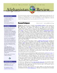 Afghanistan Review Week 01 04 January 2012 Comprehensive Information on Complex Crises